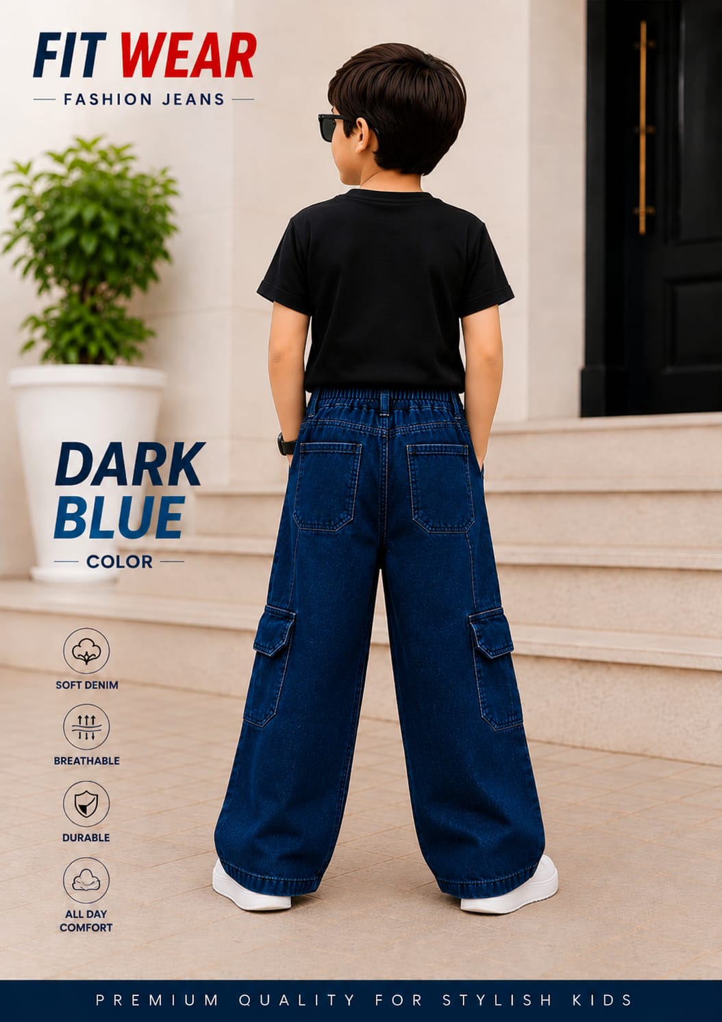 Dark Cargo Jeans