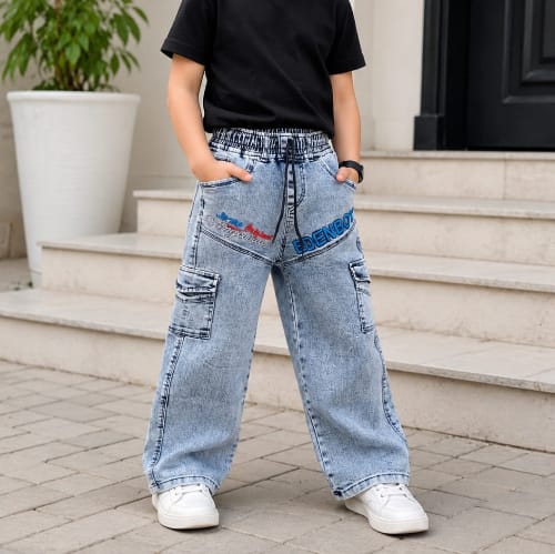 Sky Blue Cargo Baggy jeans