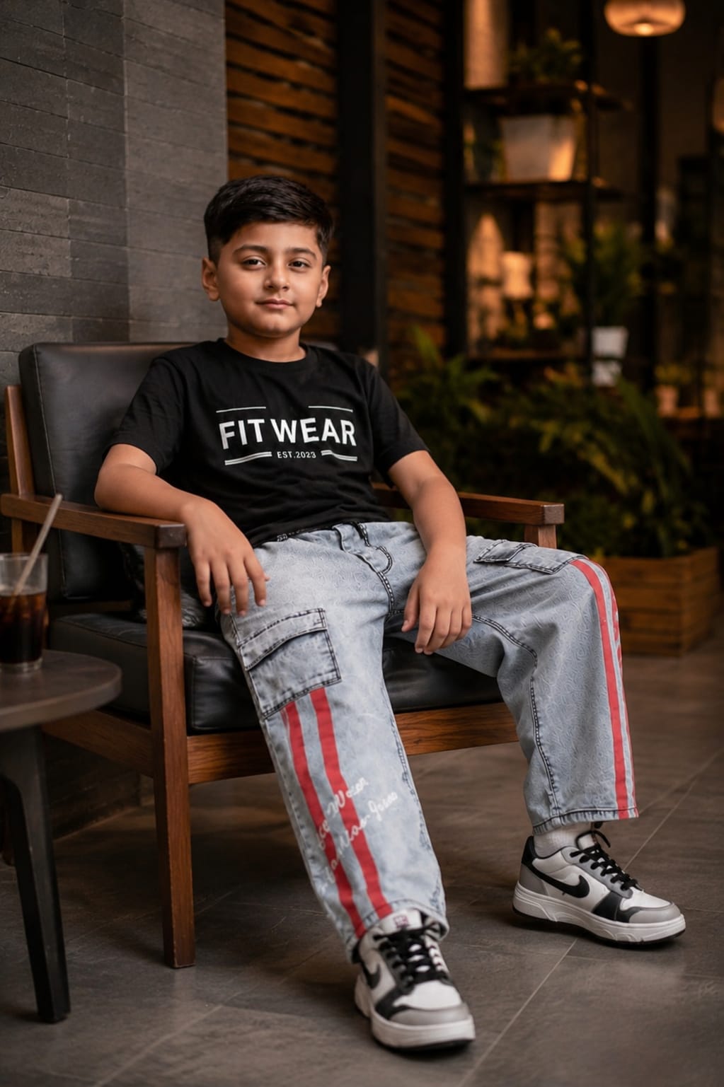 Tech wave baggy jeans