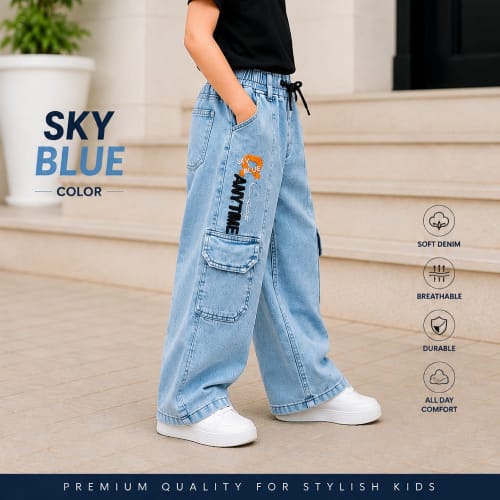sky blue baggy