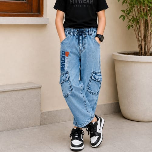 Sky Cargo Baggy Jeans