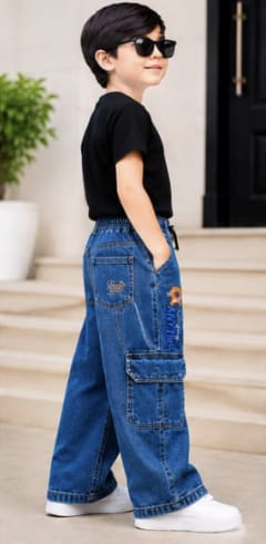 Mid blue Wide-Leg Jeans