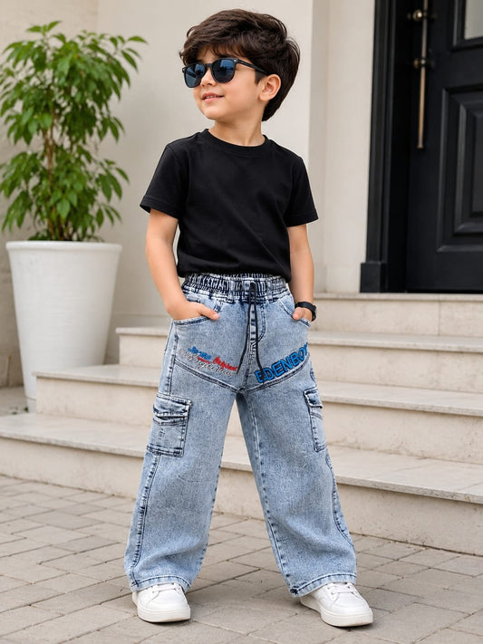 Sky Blue Cargo Baggy jeans